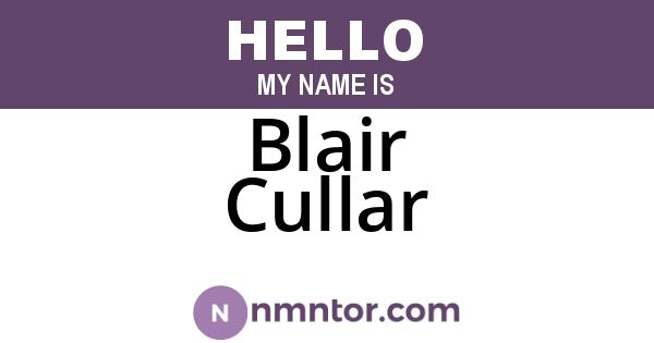 Blair Cullar