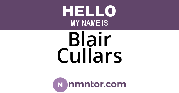 Blair Cullars