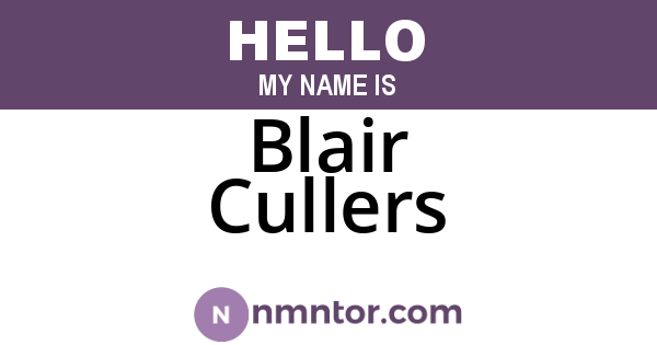Blair Cullers