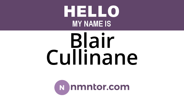Blair Cullinane