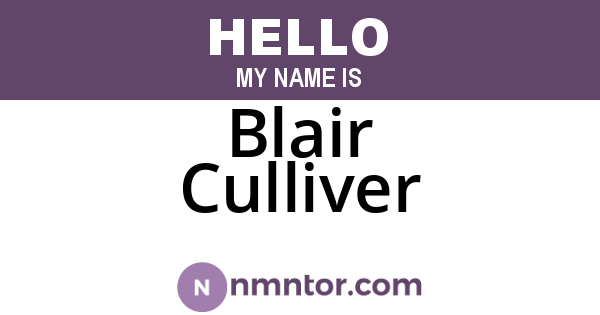 Blair Culliver