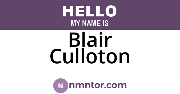 Blair Culloton