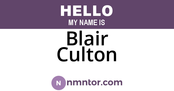 Blair Culton