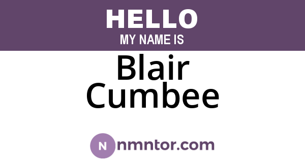 Blair Cumbee