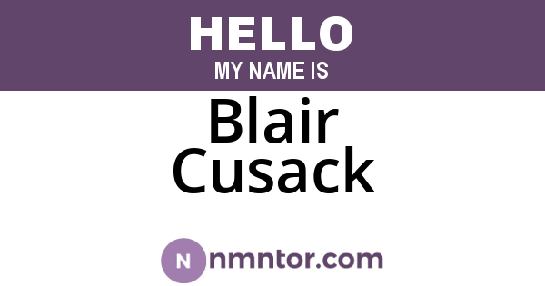 Blair Cusack