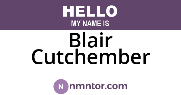 Blair Cutchember