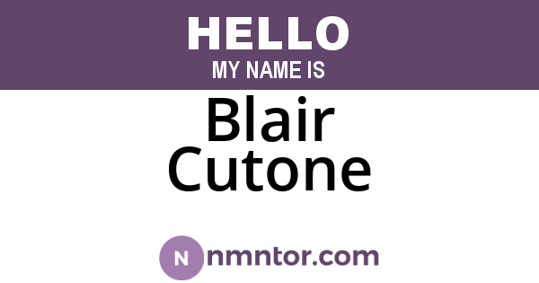 Blair Cutone