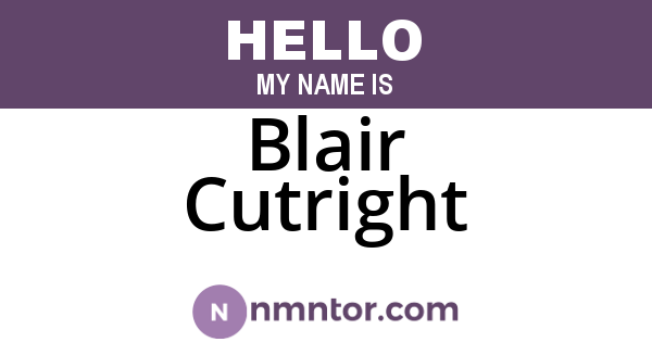 Blair Cutright