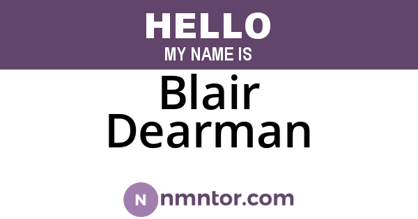 Blair Dearman