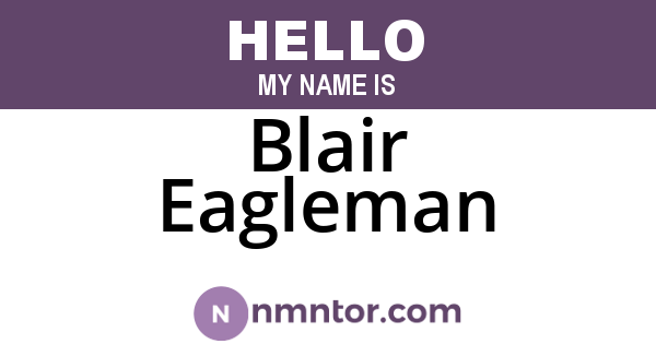 Blair Eagleman