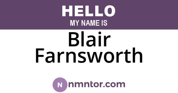 Blair Farnsworth