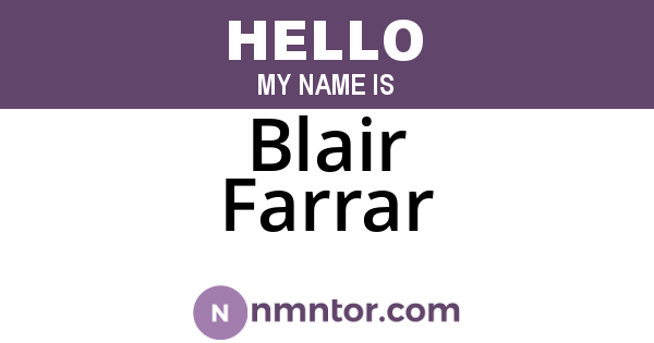 Blair Farrar
