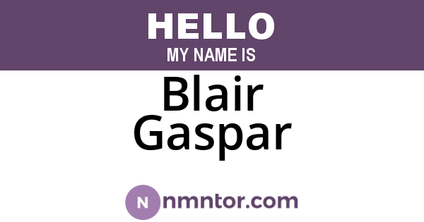 Blair Gaspar