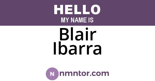 Blair Ibarra