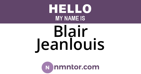 Blair Jeanlouis