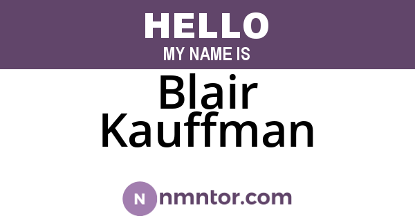 Blair Kauffman