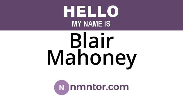Blair Mahoney