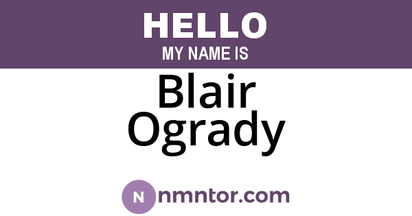 Blair Ogrady
