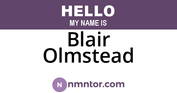 Blair Olmstead