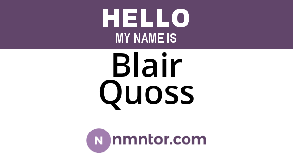 Blair Quoss