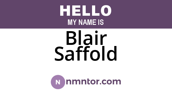 Blair Saffold