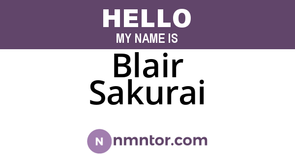 Blair Sakurai