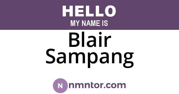 Blair Sampang