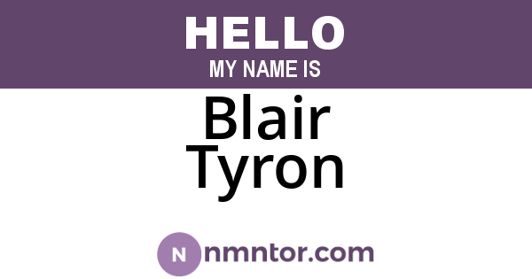 Blair Tyron