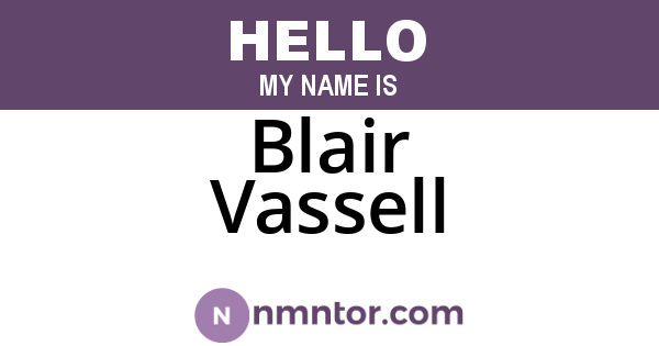 Blair Vassell