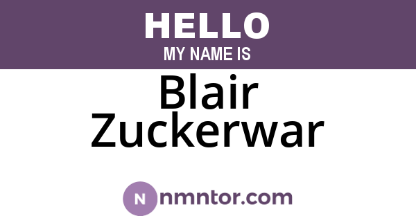 Blair Zuckerwar