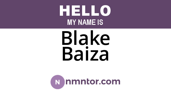 Blake Baiza