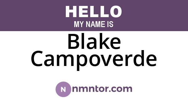 Blake Campoverde