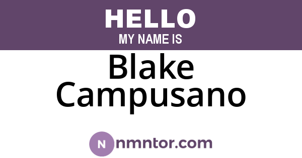 Blake Campusano