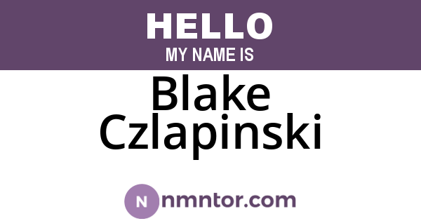 Blake Czlapinski