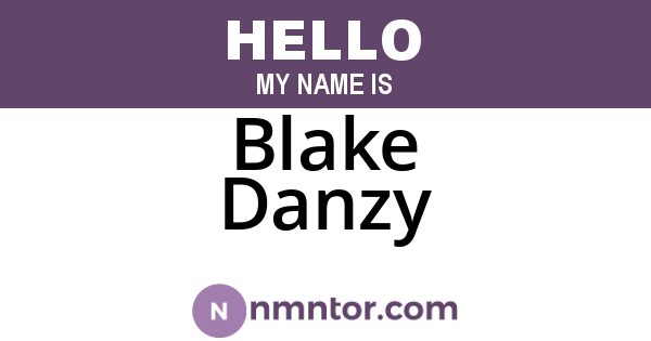 Blake Danzy