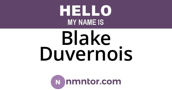 Blake Duvernois