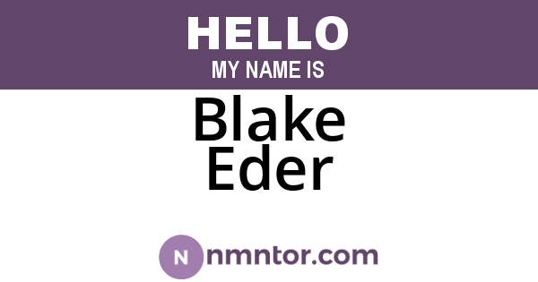 Blake Eder