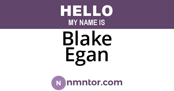 Blake Egan