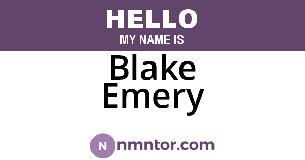 Blake Emery