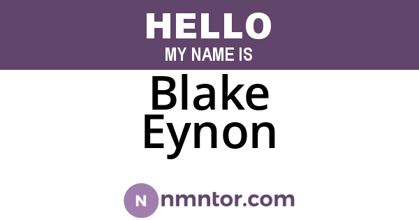 Blake Eynon