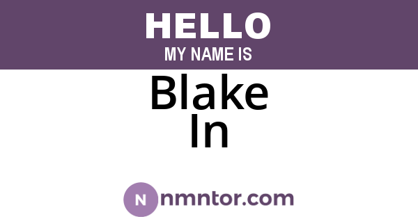 Blake In