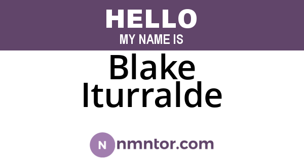 Blake Iturralde