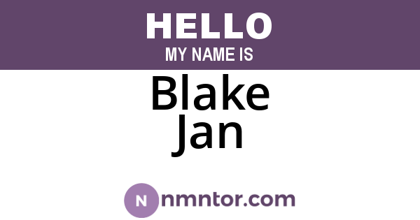 Blake Jan