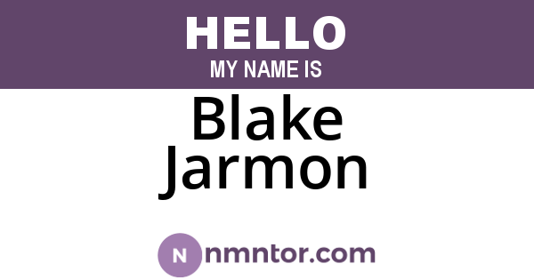 Blake Jarmon