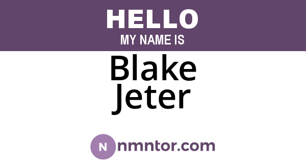 Blake Jeter