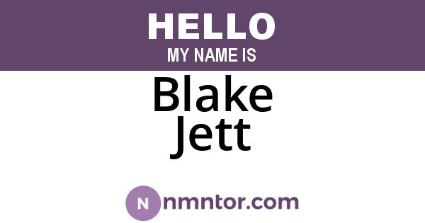 Blake Jett