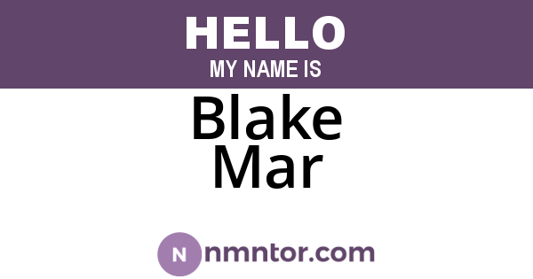 Blake Mar