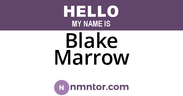 Blake Marrow
