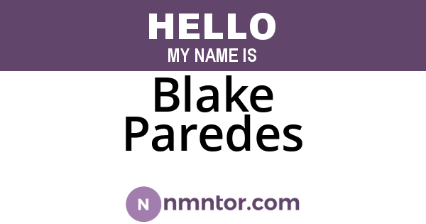 Blake Paredes