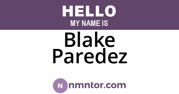 Blake Paredez
